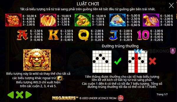 Luật chơi dễ hiểu của Ngũ Đại Kỳ Lân tại W88